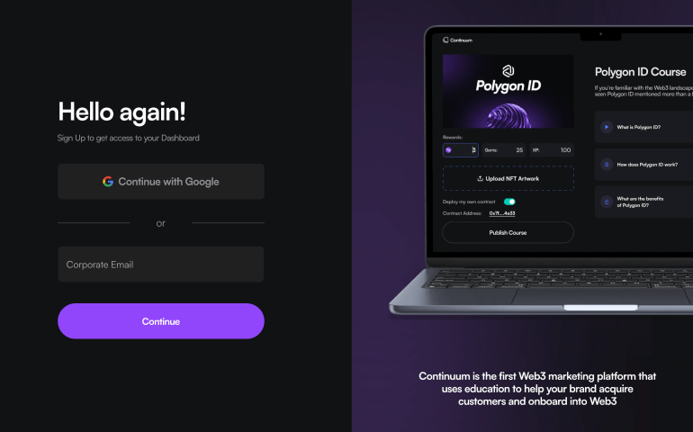 Continuum - Mobile app and Dashboard